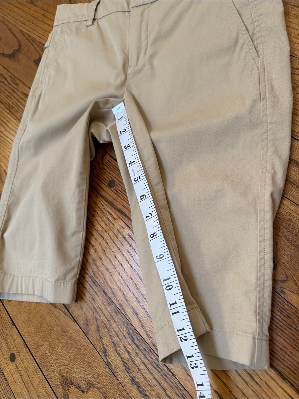 Vince sz 2 100% cotton beige long walking Bermuda shorts - Picture 4 of 8